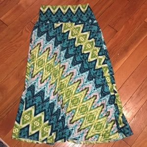 Allison Taylor Muticolored Maxi Skirt